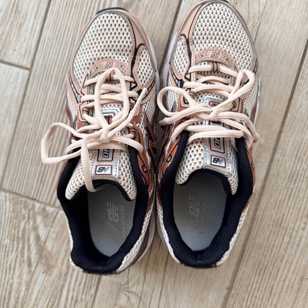 New Balance W size 7.5; M size 6 Brown and Beige Athletic Sneakers